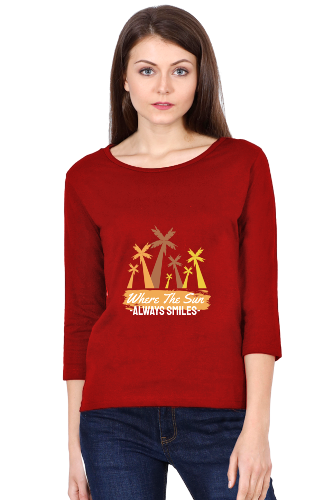 Women’s Full Sleeves Summer T-Shirts -  Always Smiles
