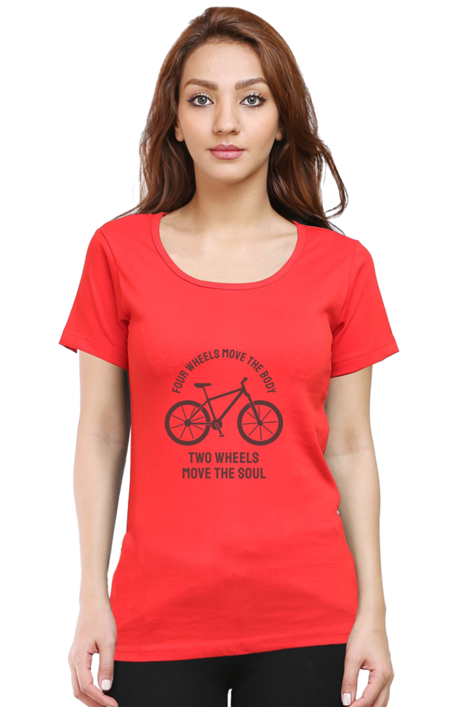 Women’s Round Neck Printed Rider T-Shirts -  move body