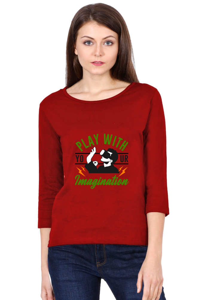 Women’s Full Sleeves Gamer T-Shirts - Imagination