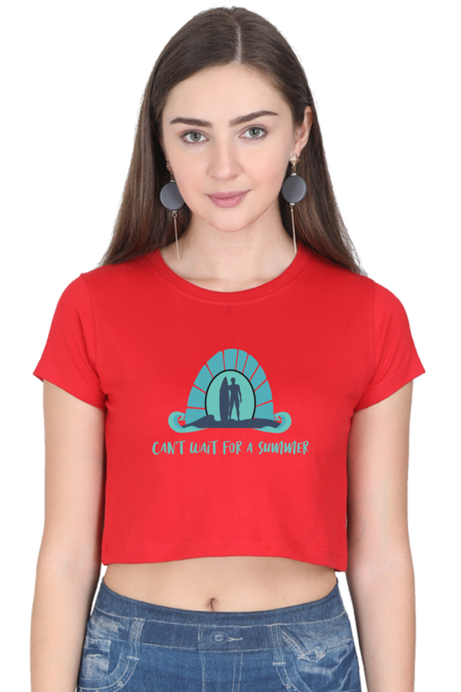 Women's Summer Crop Top - Can't Wait