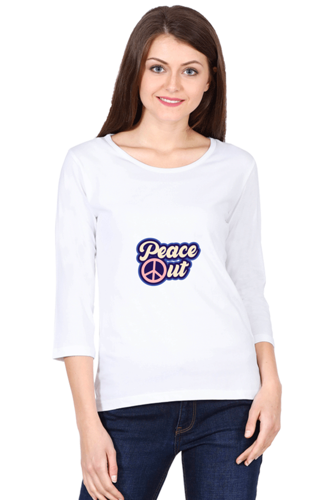 Women Full Sleeve T-Shirt - Peace Out