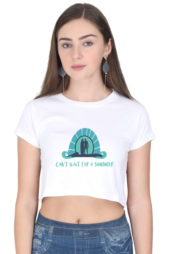 Women's Summer Crop Top - Can't Wait