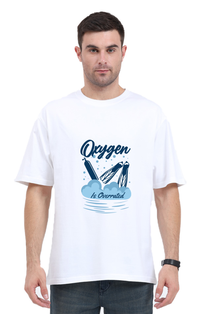 Men Swimming Oversized Classic T Shirt  - Overrated