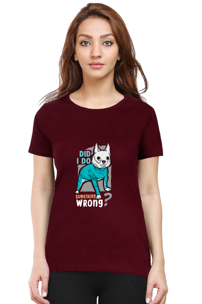 Women’s Round Neck Printed Funny & Queen SVG T-Shirts -  wrong