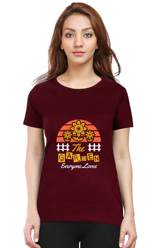 Women’s Round Neck Printed Gardening T-Shirts - everyone