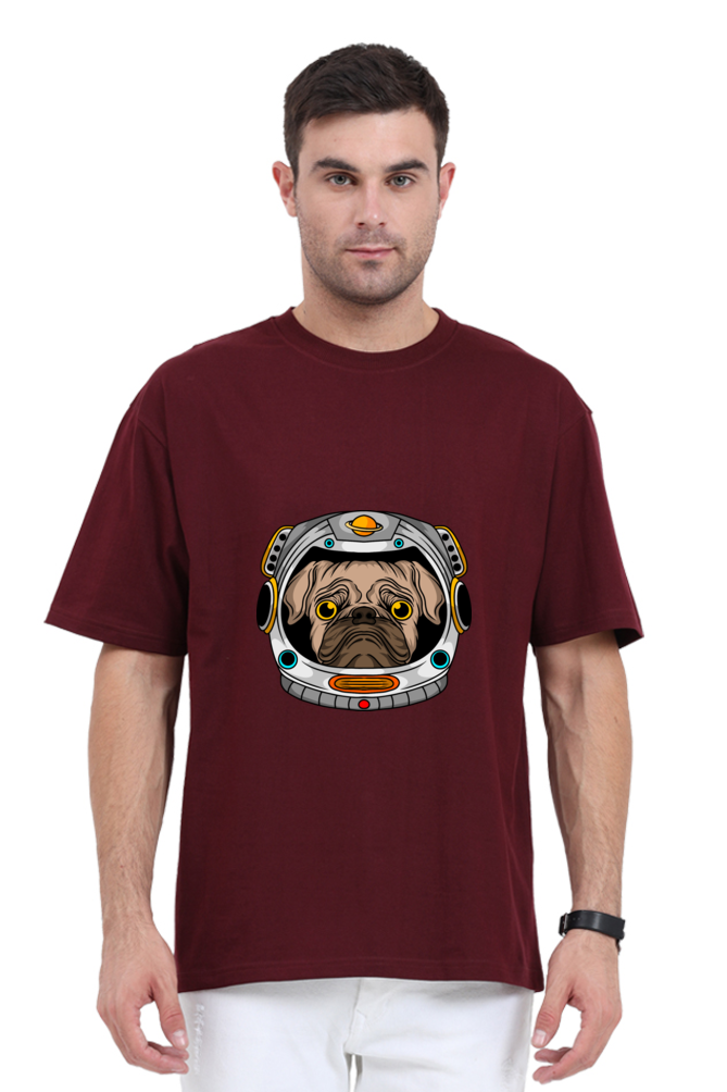 Men Animal's & Monster's  Oversized Classic T Shirt  -  helmet dog
