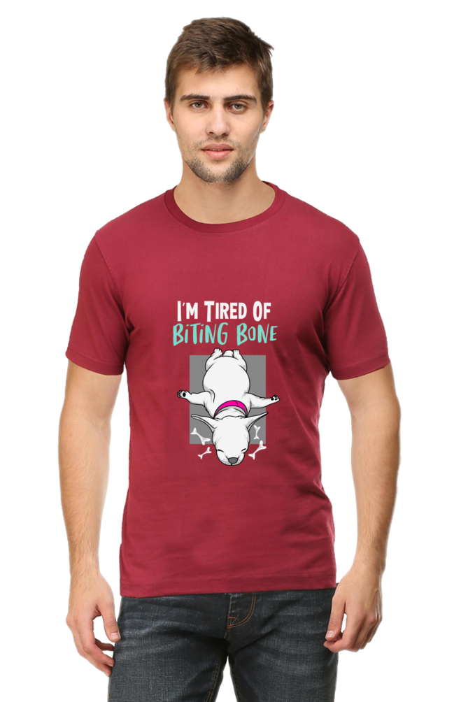 Men's Funny & Queen SVG Round Neck T-Shirt - biting
