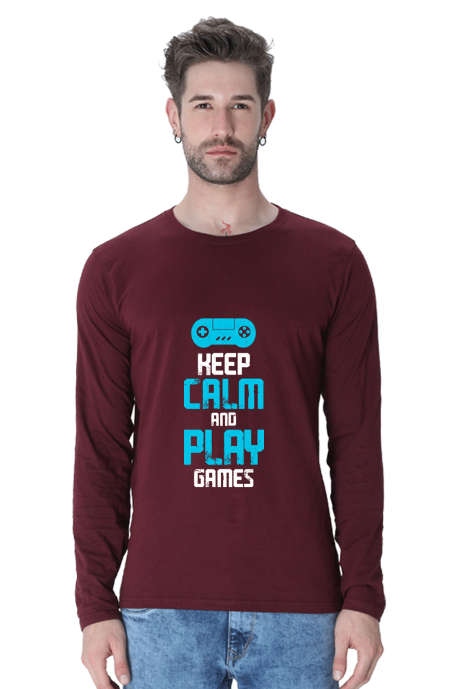Men’s  Gamer Full Sleeve - T Shirt - Calm