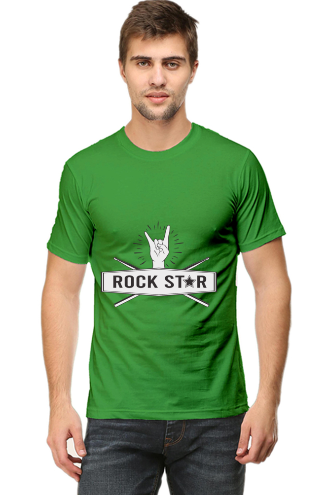 Music Unisex Cotton Round Neck T-shirt - Rock Star