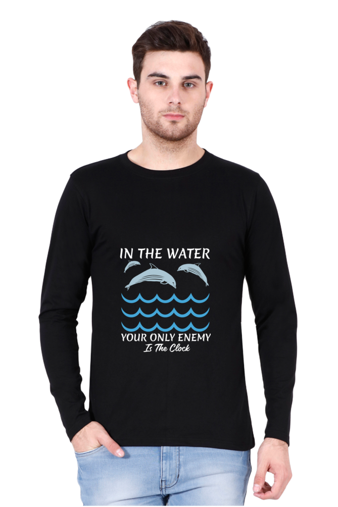 Men’s  Swimming Full Sleeve - T Shirt - The Clock