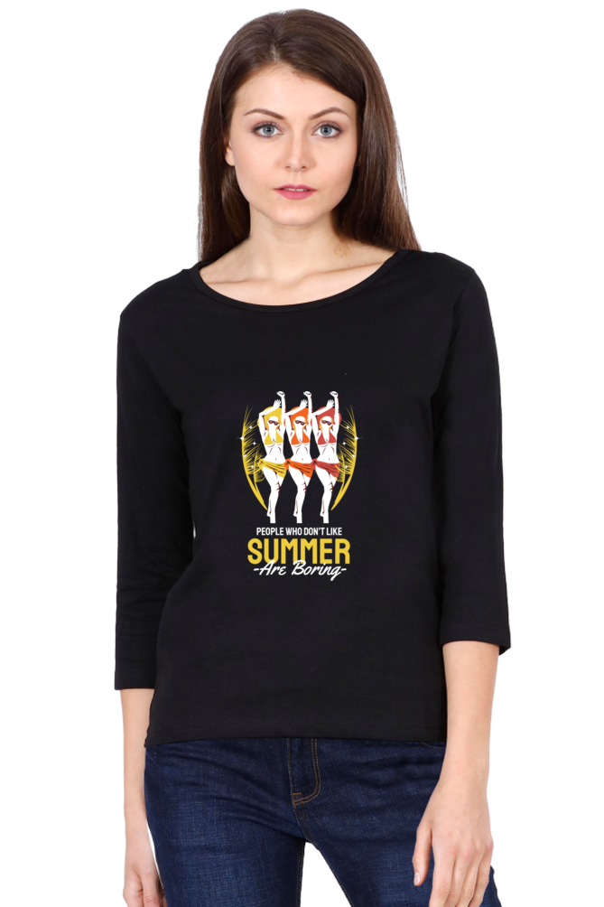 Women’s Full Sleeves Summer T-Shirts -  Boring