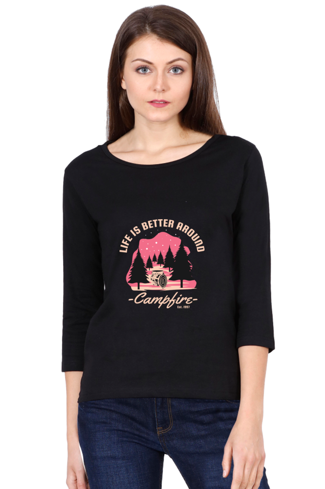 Women’s Full Sleeves Adventure T-Shirts - life is better
