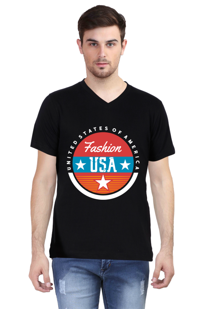 Men's V Neck T-Shirt - Fashion USA