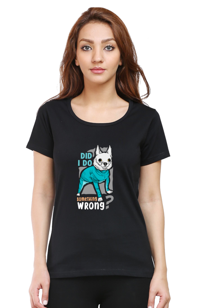 Women’s Round Neck Printed Funny & Queen SVG T-Shirts -  wrong