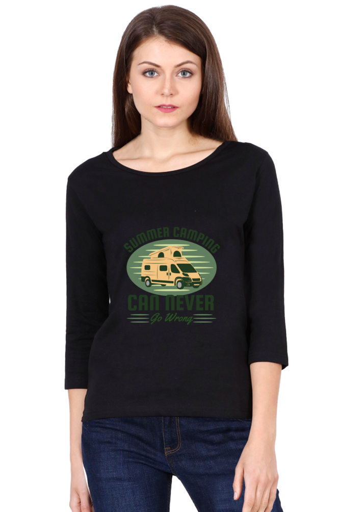 Women’s Full Sleeves Summer T-Shirts -  Camping