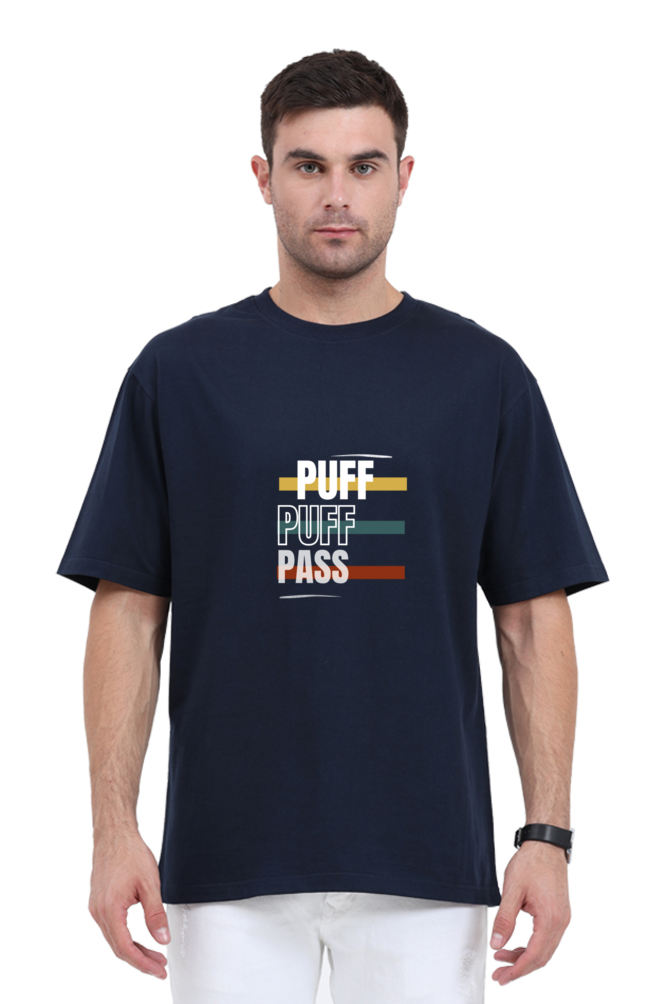 Round Neck Half-Sleeves - Puff Puff Push T-Shirt