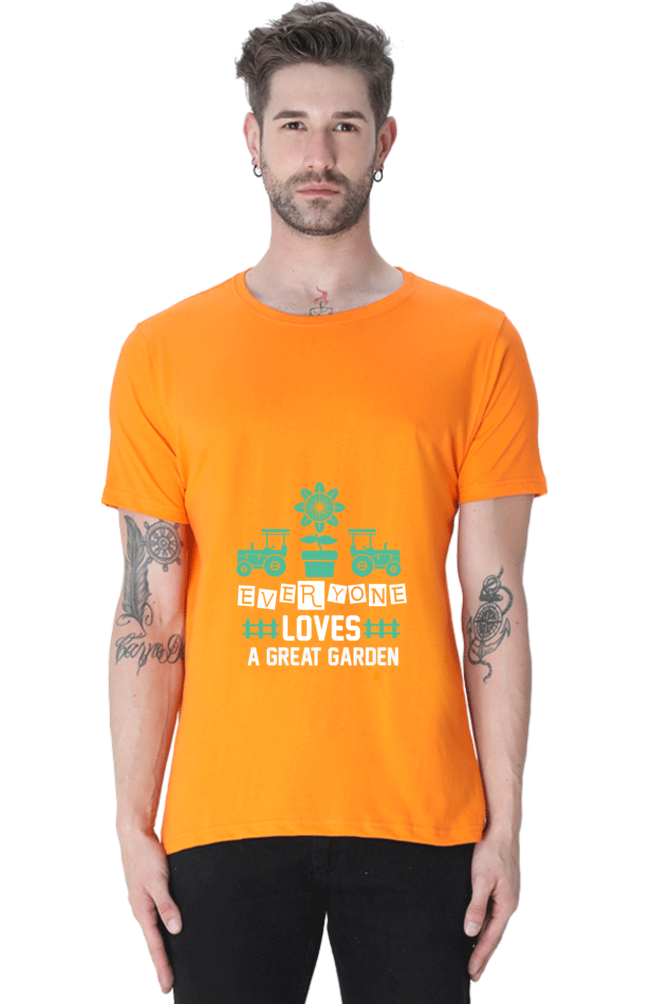 Men's Gardening Cotton Round Neck T-Shirt - great