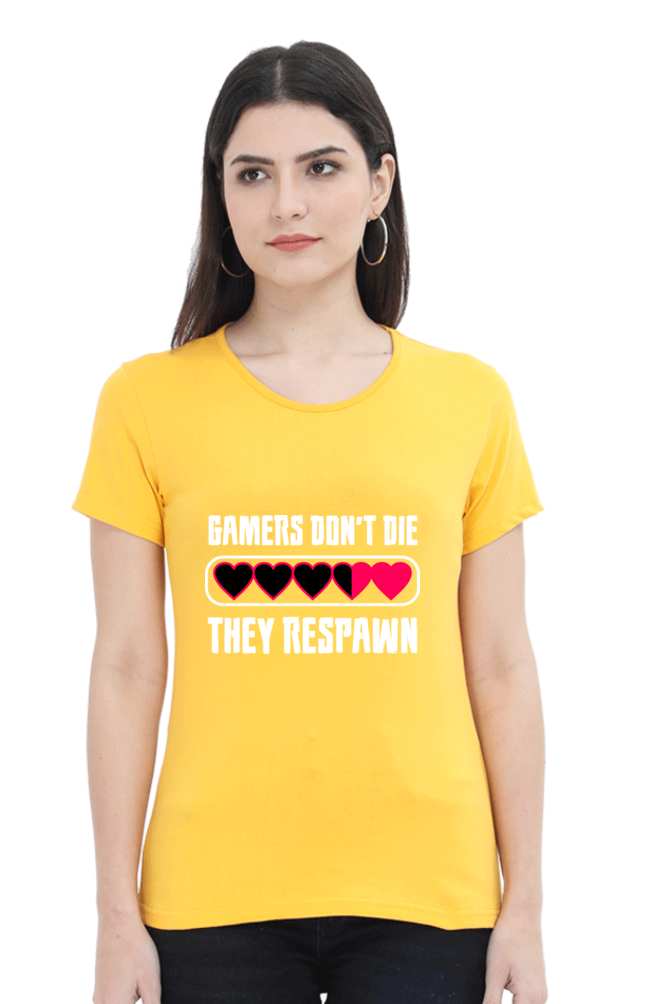 Women’s Round Neck Printed Gamer T-Shirts -  Respawn