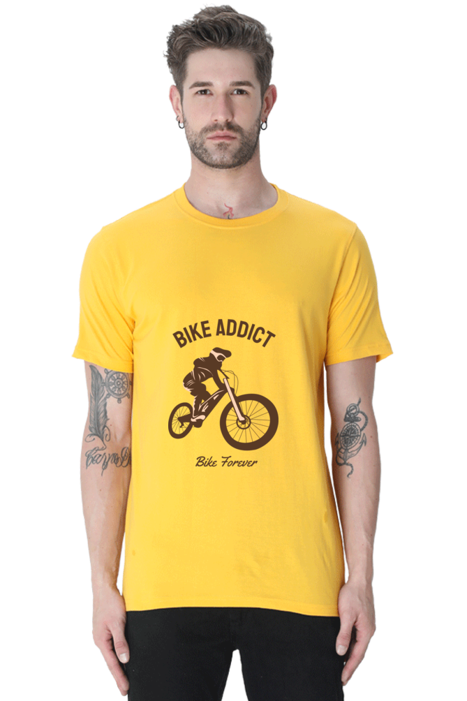 Men's BMX Cotton Round Neck T-Shirt - addict