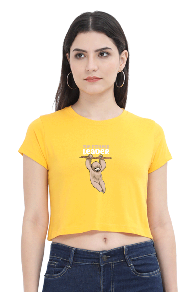 Women Funny & Queen SVG Crop Top - Leader