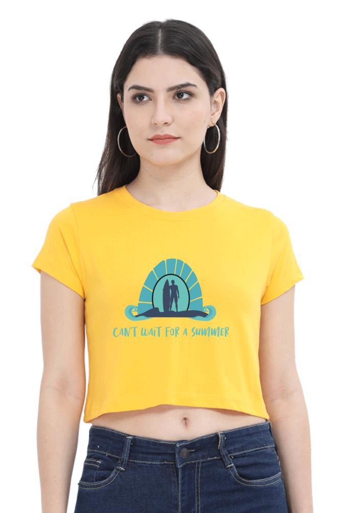Women's Summer Crop Top - Can't Wait