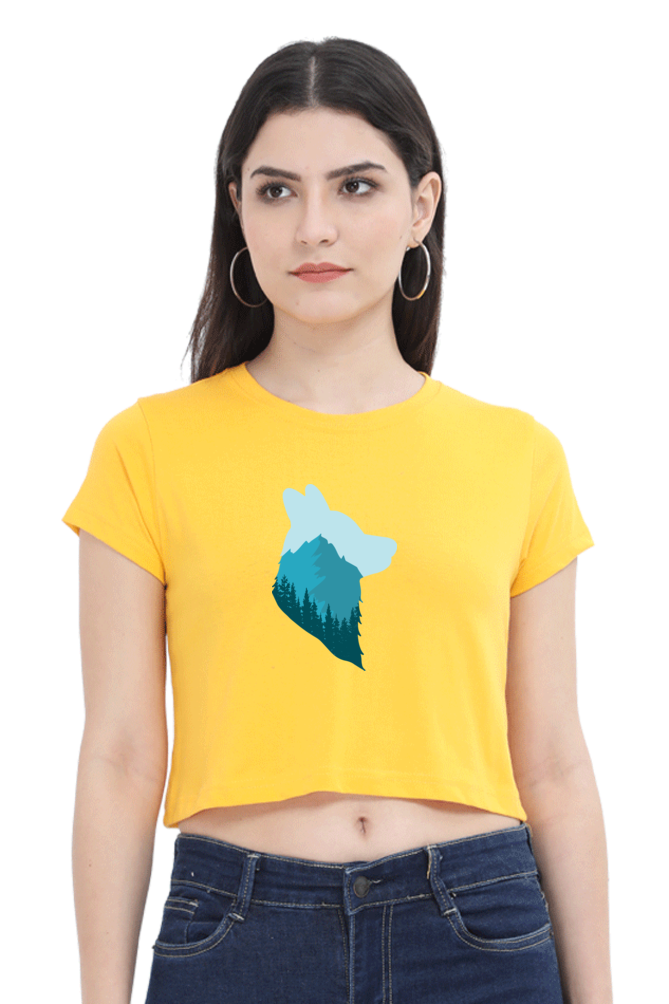 Women Adventure Crop Top - wolf