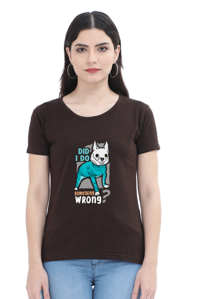 Women’s Round Neck Printed Funny & Queen SVG T-Shirts -  wrong