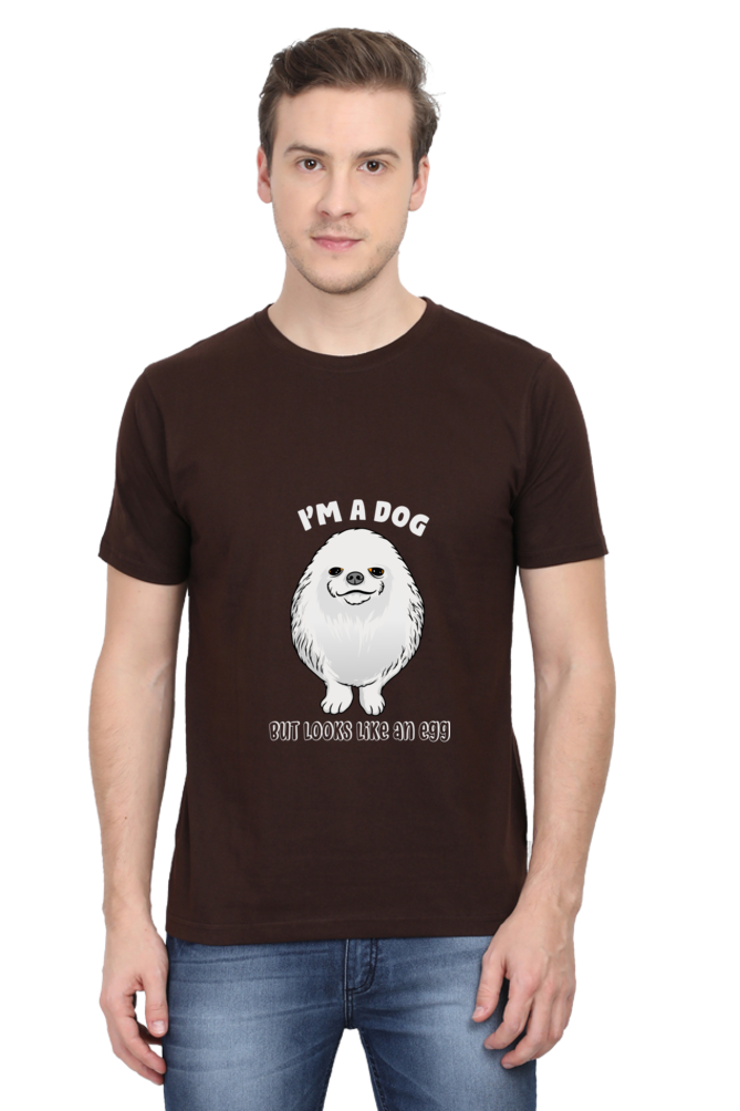 Men's Funny & Queen SVG Round Neck T-Shirt - dog