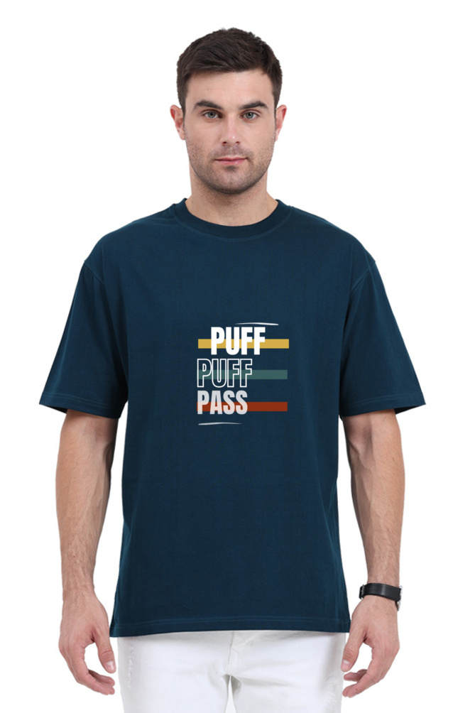Round Neck Half-Sleeves - Puff Puff Push T-Shirt