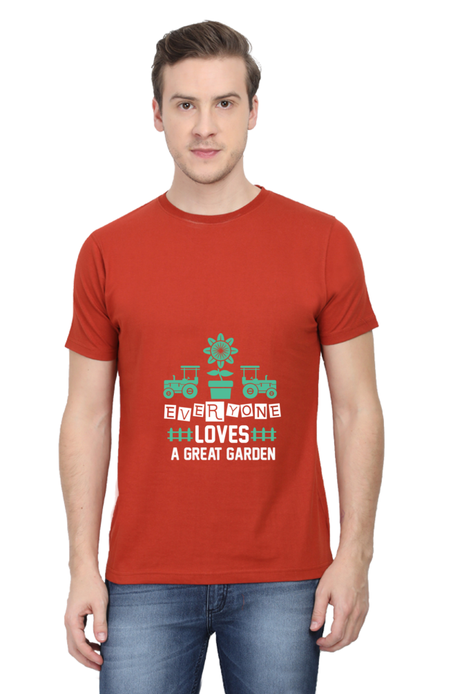 Men's Gardening Cotton Round Neck T-Shirt - great