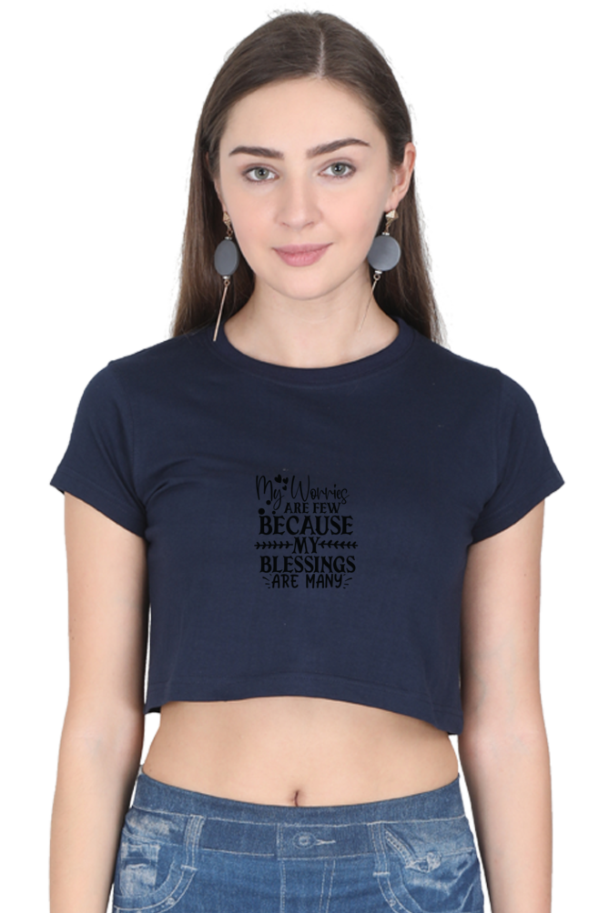 Women Motivational Crop Top - Blessings