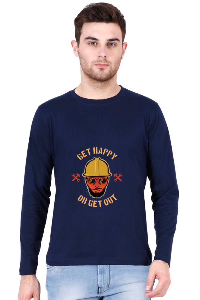 Men's Gardening Full sleeve T-Shirt - happy
