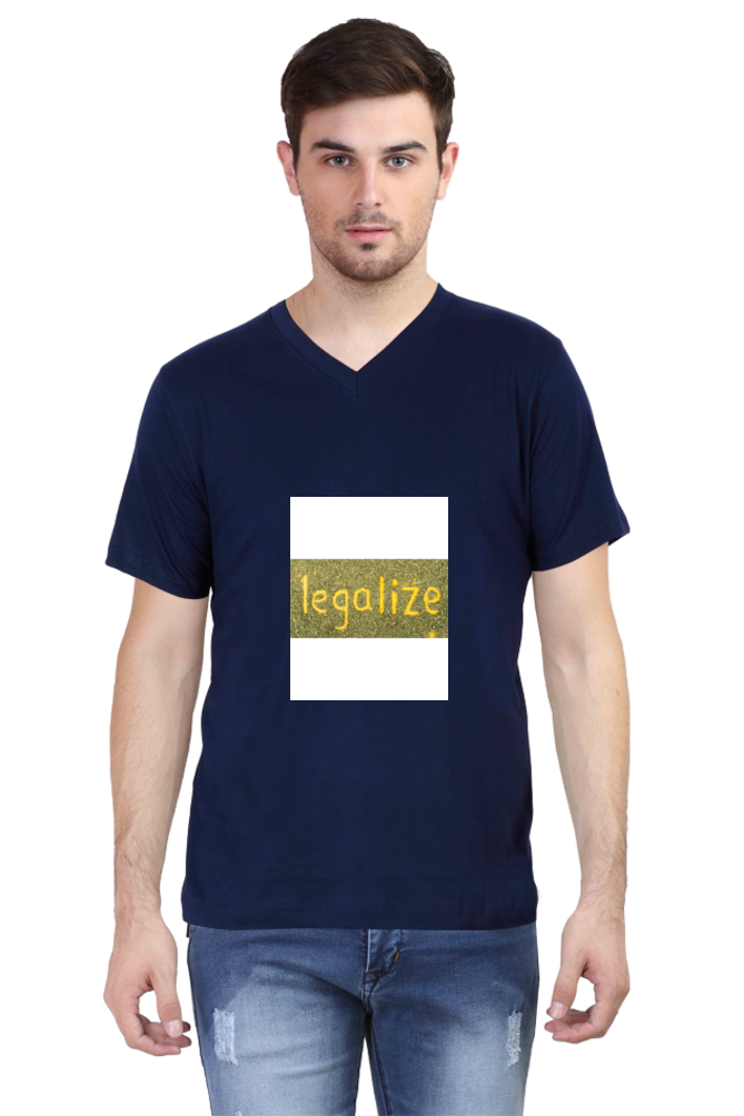 Men's V Neck T-Shirt - Legalize