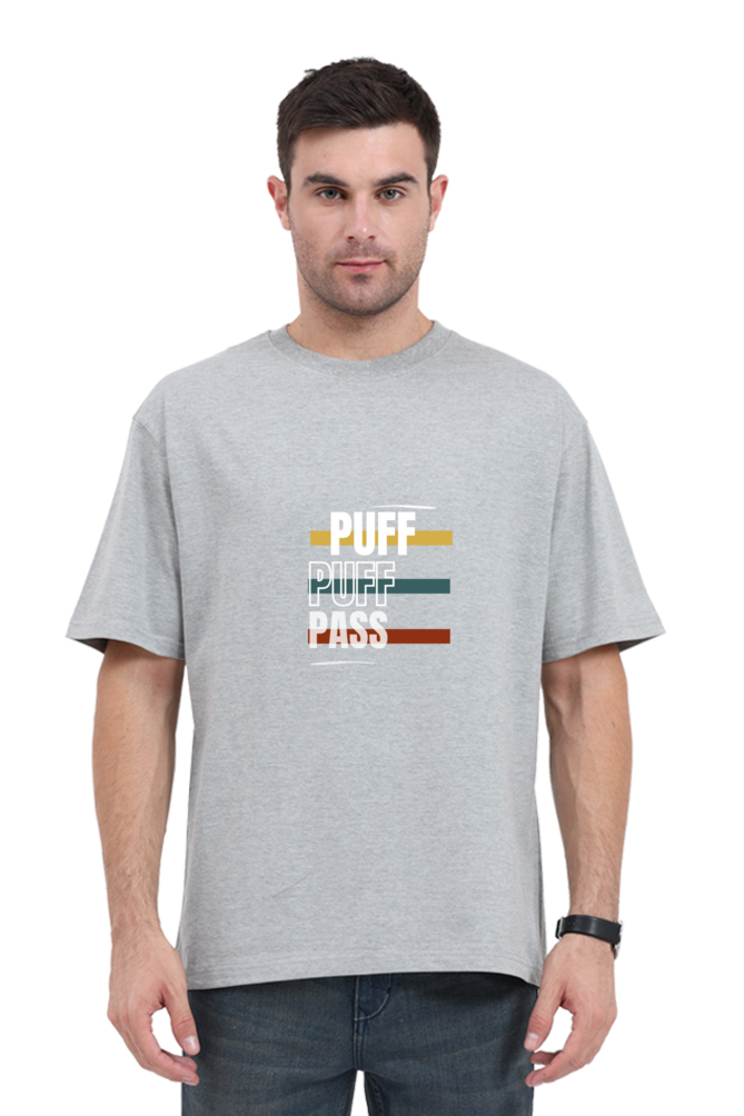 Round Neck Half-Sleeves - Puff Puff Push T-Shirt