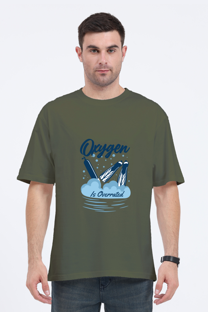 Men Swimming Oversized Classic T Shirt  - Overrated