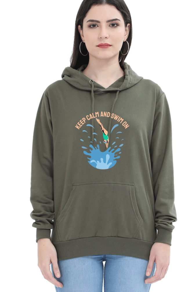 Women's Swimming Sweatshirts Hoodie - Swim On
