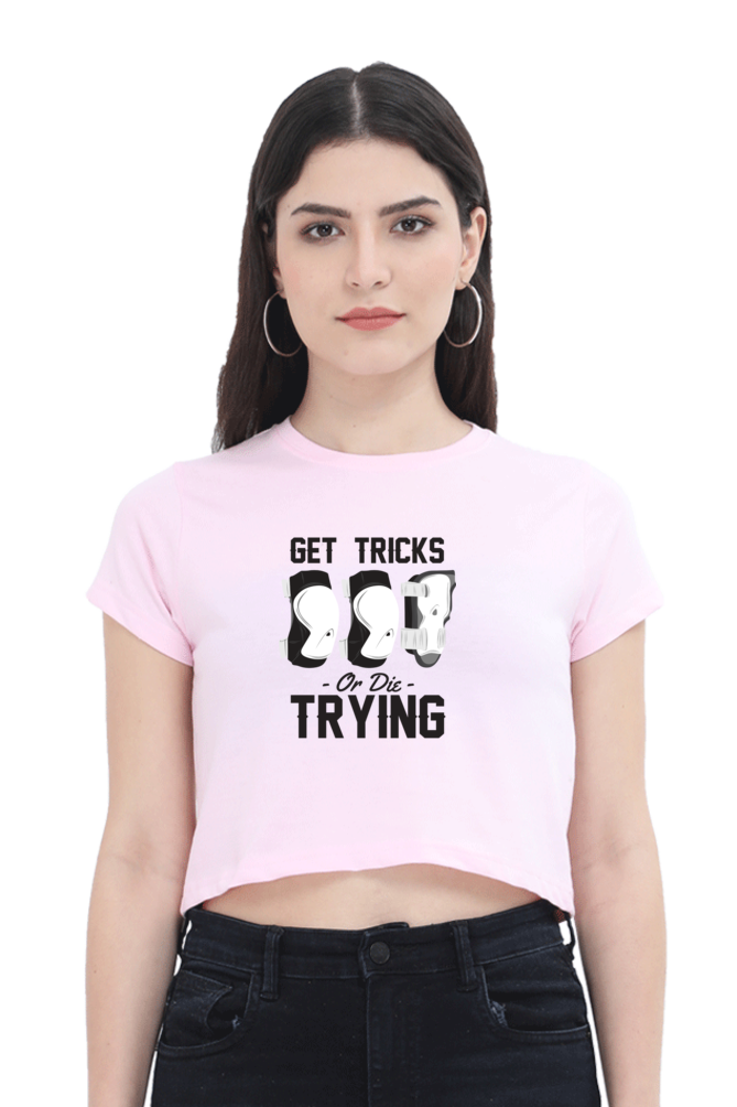 Women Skateboard Crop Top - Tricks