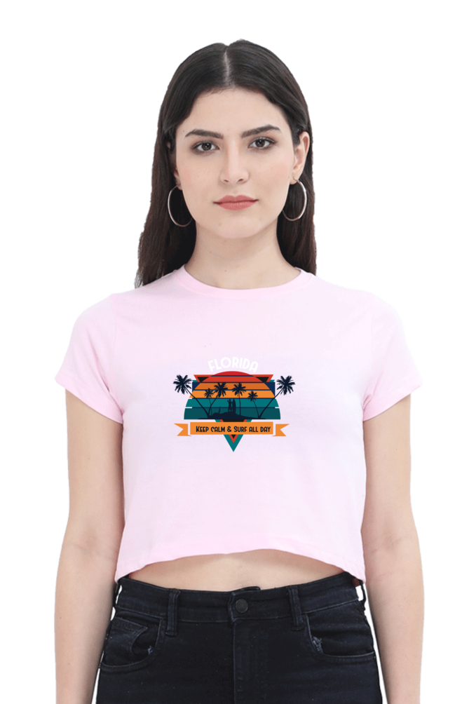 Women's Summer Crop Top - Florida