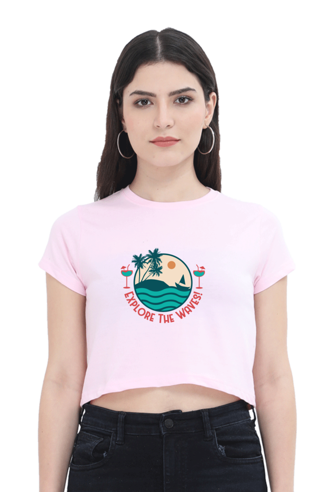 Women's Summer Crop Top - Explore