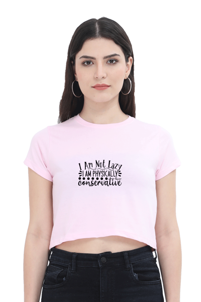 Women Funny & Queen SVG Crop Top - Conservative