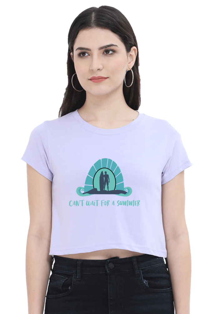 Women's Summer Crop Top - Can't Wait