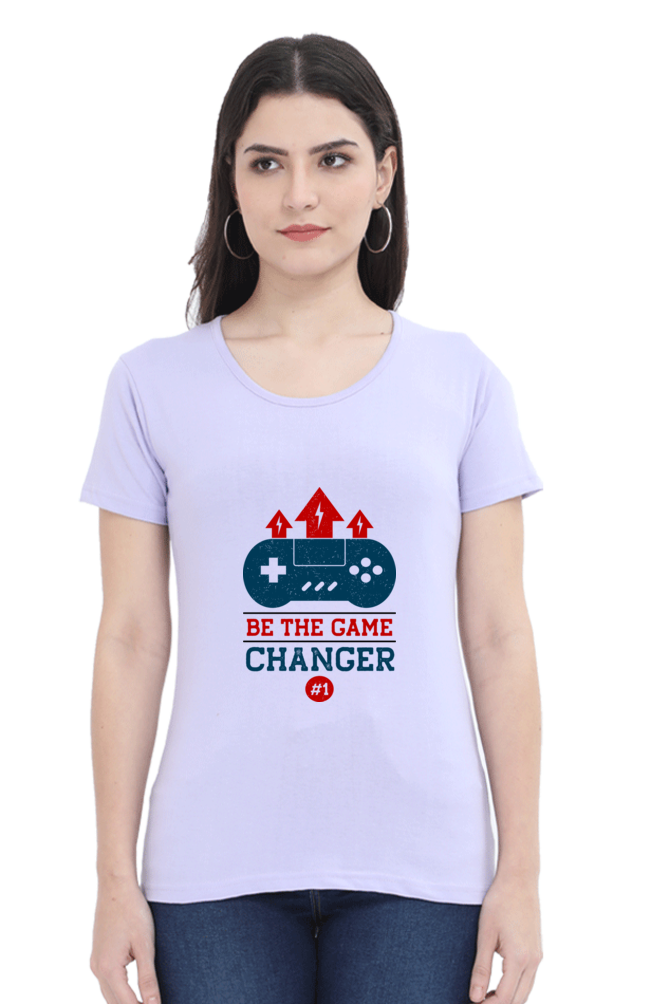 Women’s Round Neck Printed Gamer T-Shirts -  Changer