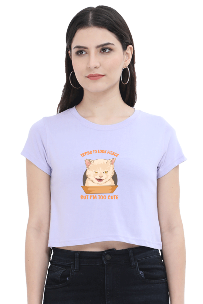 Women Funny & Queen SVG Crop Top - Fierce