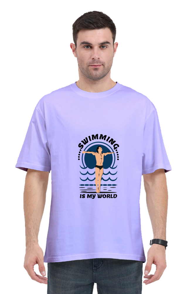 Men Swimming Oversized Classic T Shirt  - My World