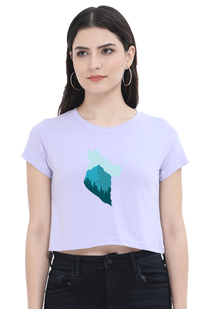Women Adventure Crop Top - wolf