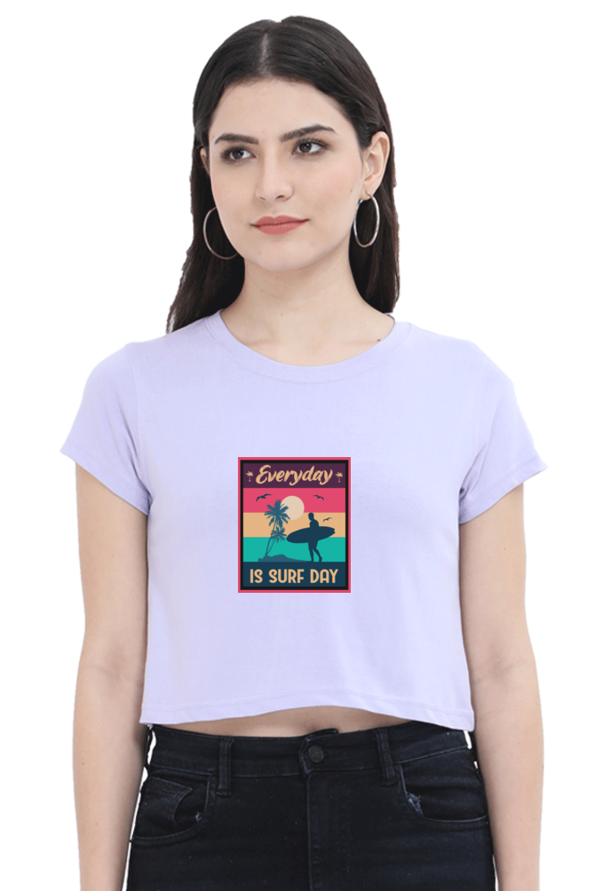 Women's Summer Crop Top - Surf Day