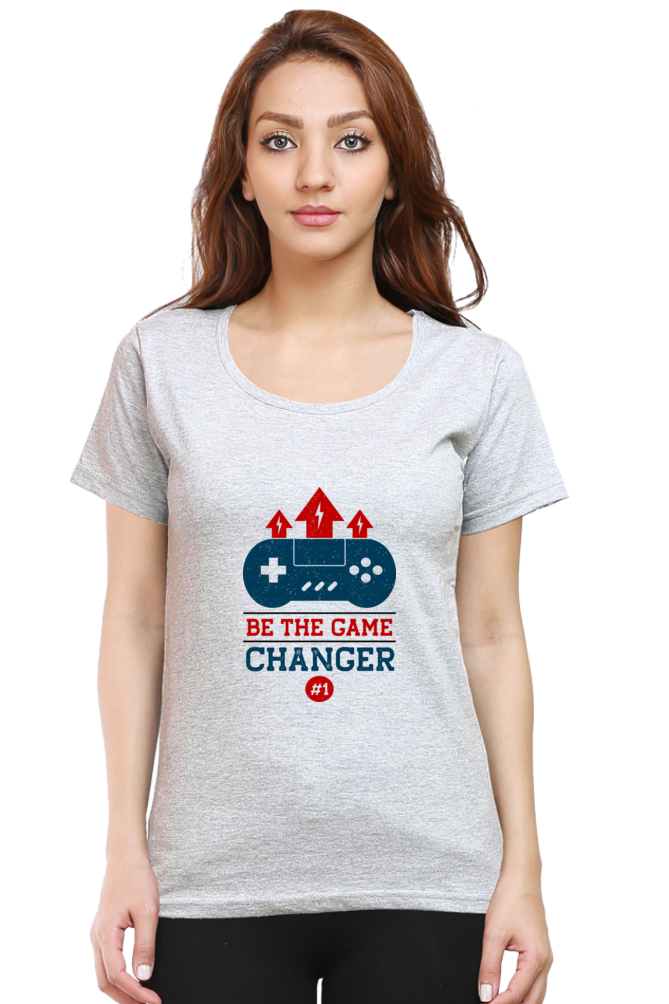 Women’s Round Neck Printed Gamer T-Shirts -  Changer