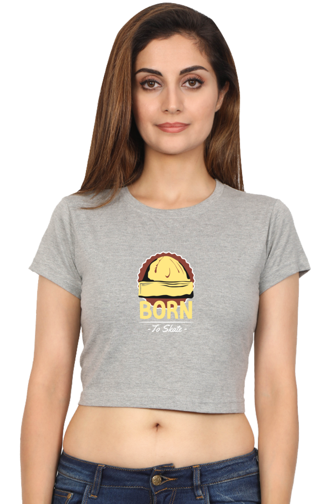 Women Skateboard Crop Top - Born