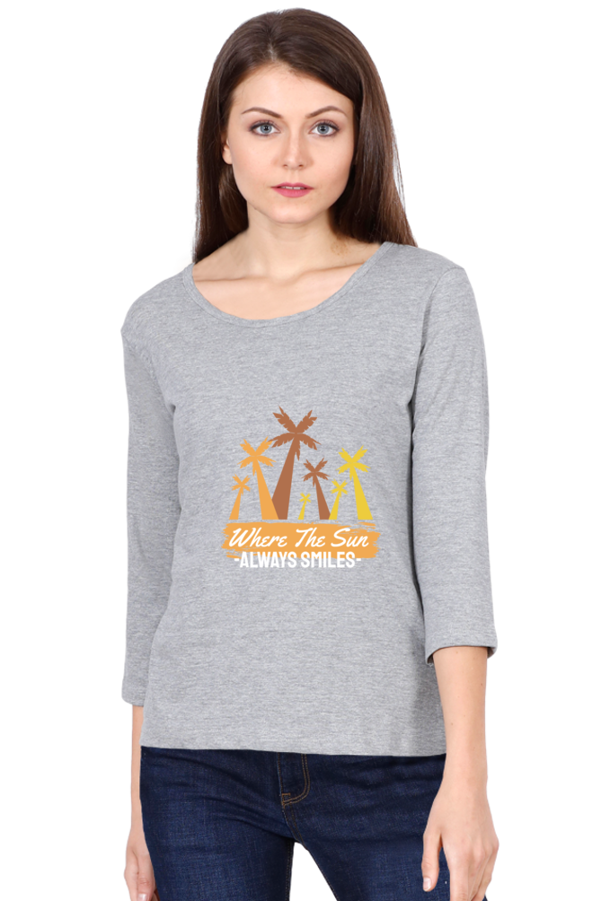 Women’s Full Sleeves Summer T-Shirts -  Always Smiles