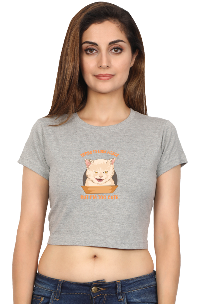 Women Funny & Queen SVG Crop Top - Fierce